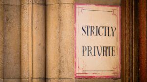 Strictly Private sign on Claire McAllister Coaching Privacy Policy